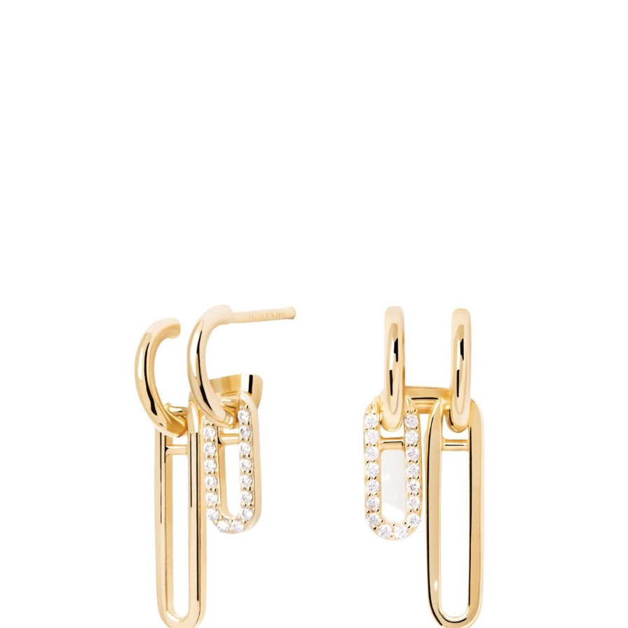 PDPAOLA Pdpaola Nexa Gold Hoop Earrings Wholesale