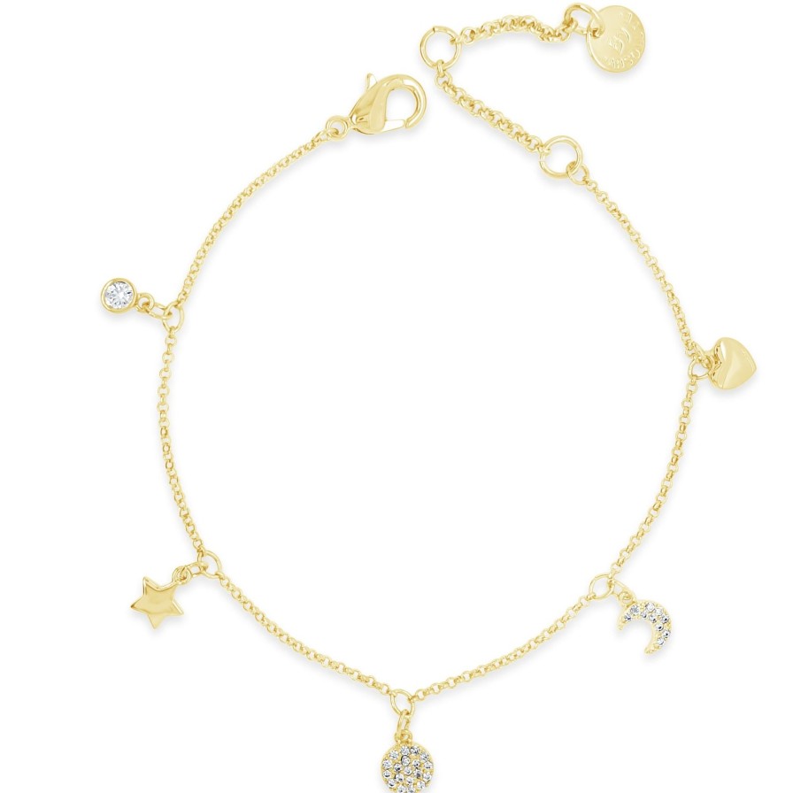 Absolute Absolute Moon & Star Bracelet - Gold Online