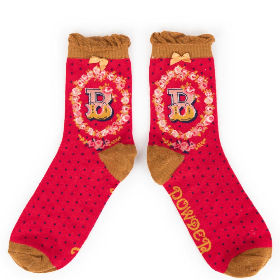 Powder Powder Initial B Ankle Socks Online