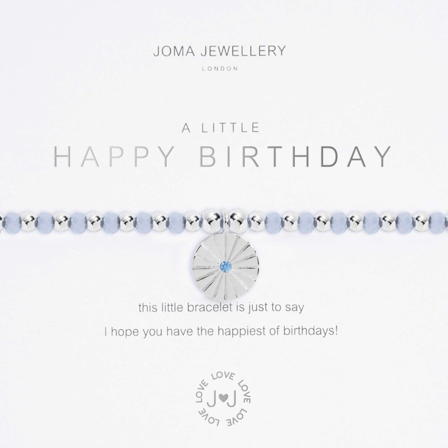 Joma Joma Happy Birthday Bracelet - Blue Bead New