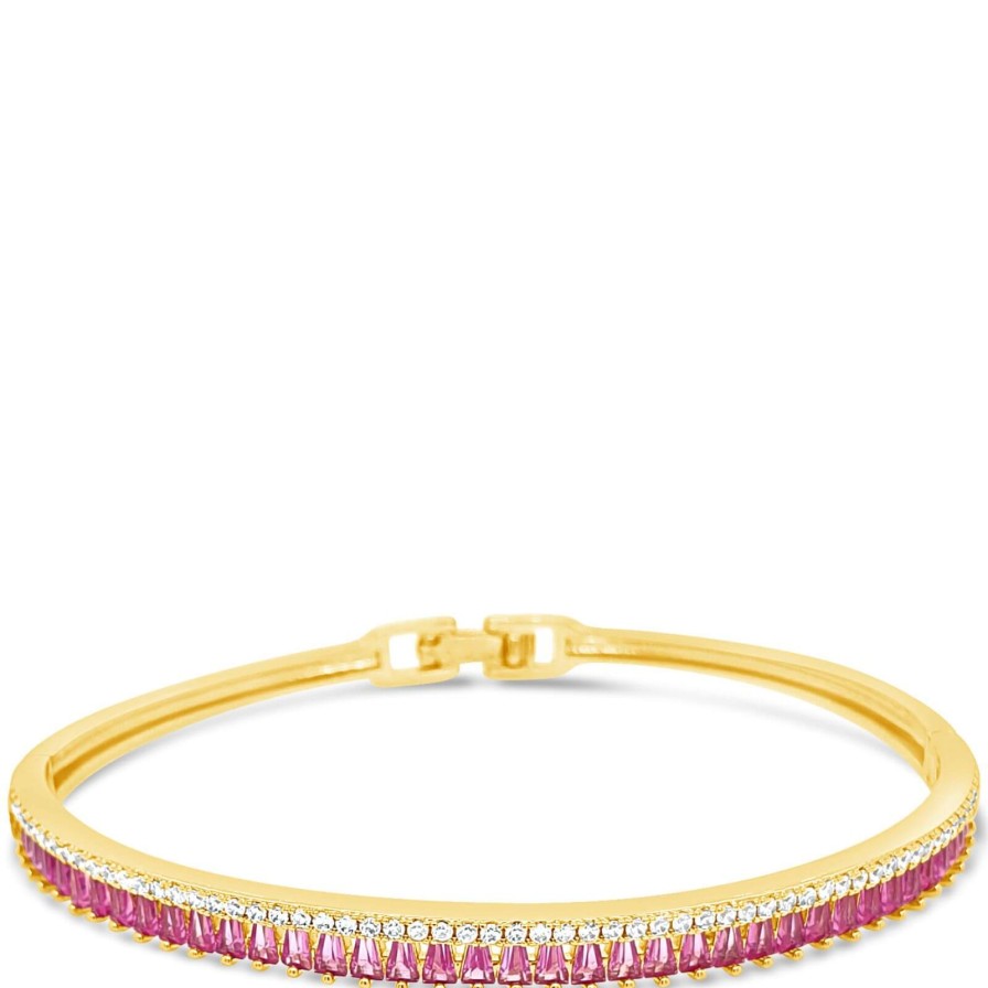 Absolute Absolute Gold & Pink Baguette Bangle Wholesale