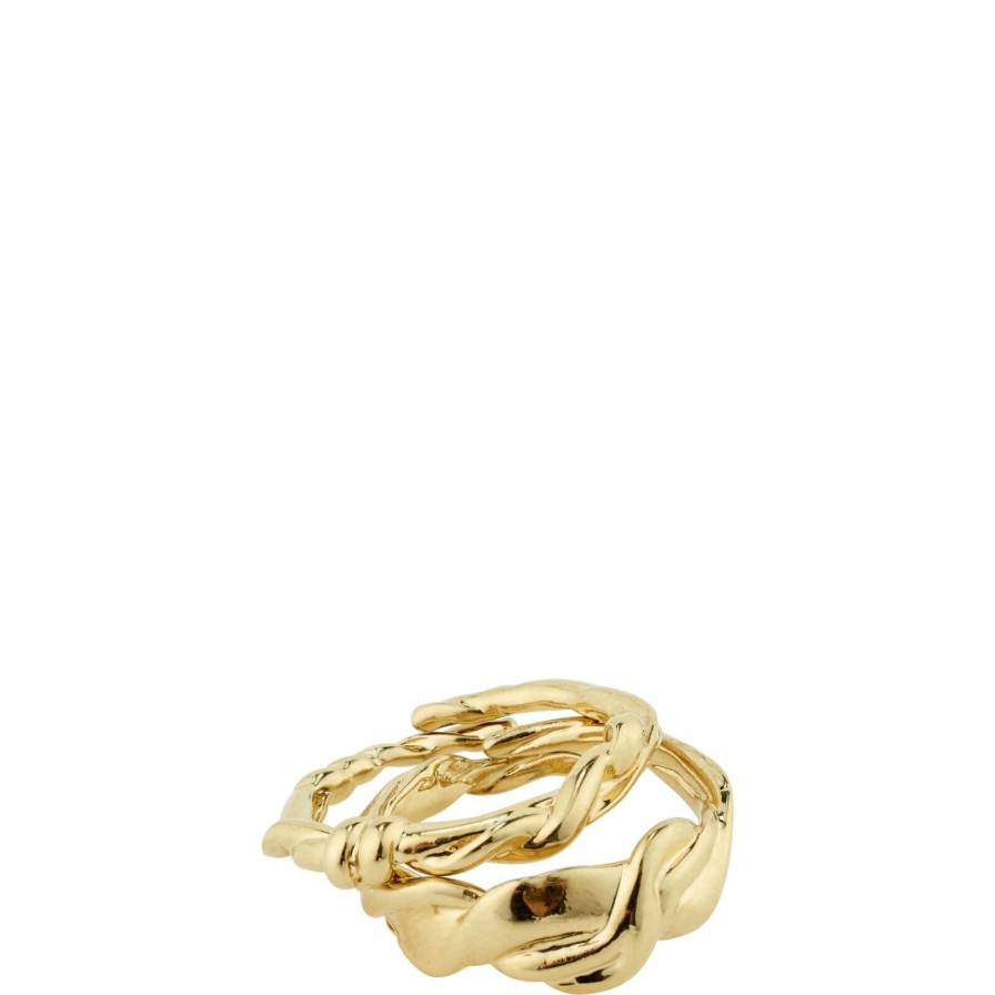 Pilgrim Pilgrim Sun Gold Twisted Ring Set Online