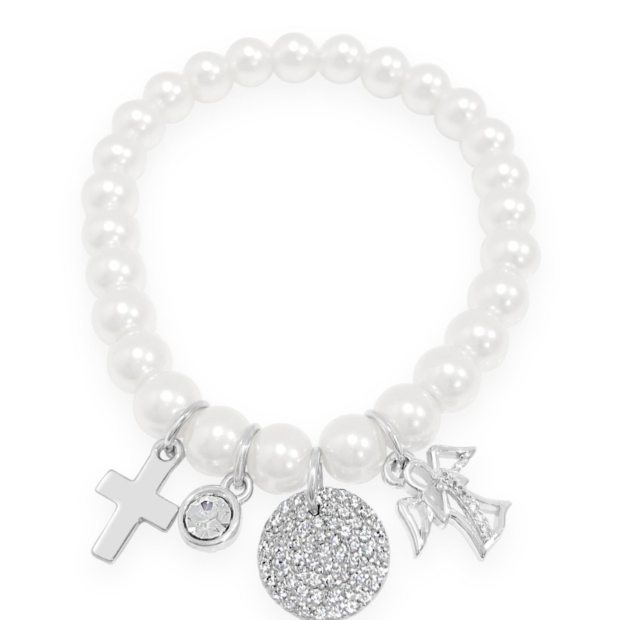 Absolute - Kids Absolute Kids Silver Pearl Bracelet Best