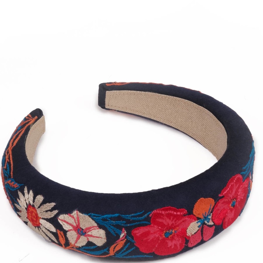 Powder Powder Country Garden Navy Padded Headband Hot