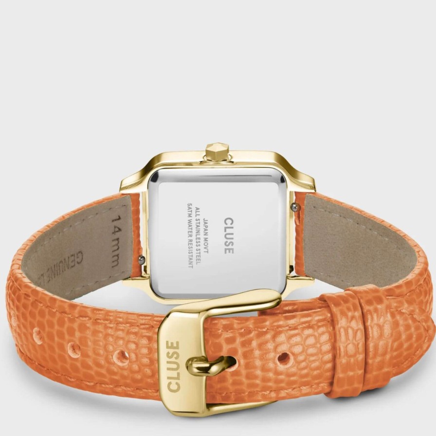 Cluse Cluse Gracieuse Petite Apricot Leather Strap Gold Watch New