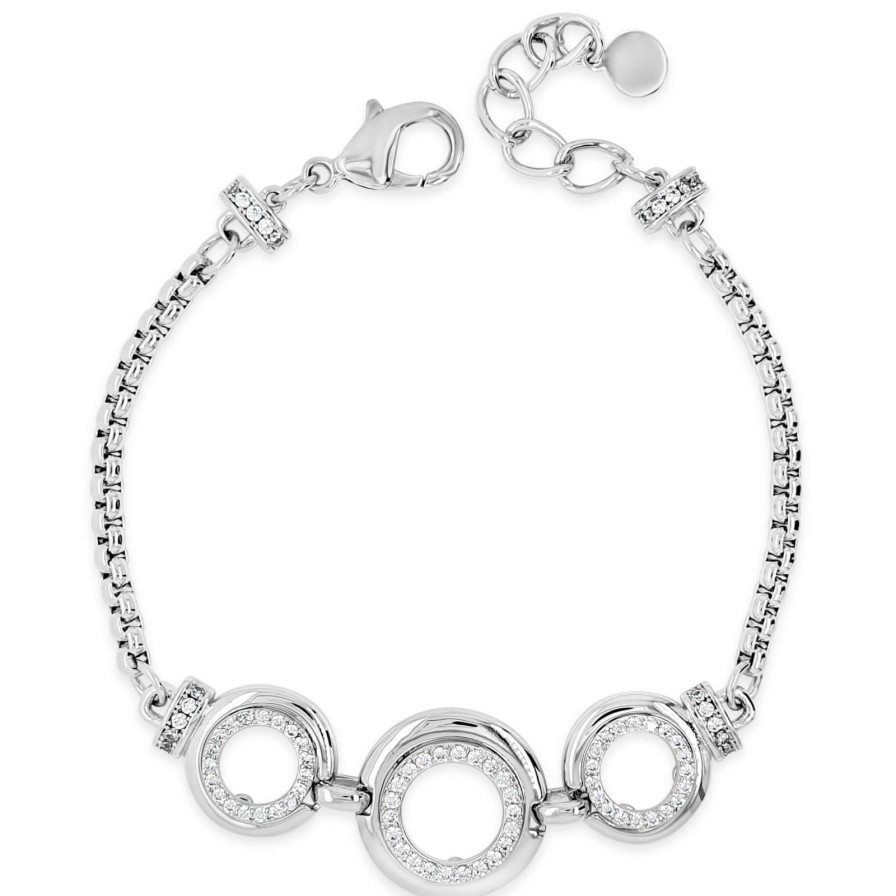 Absolute Absolute Silver & Crystal Circle Faceted Bracelet Best