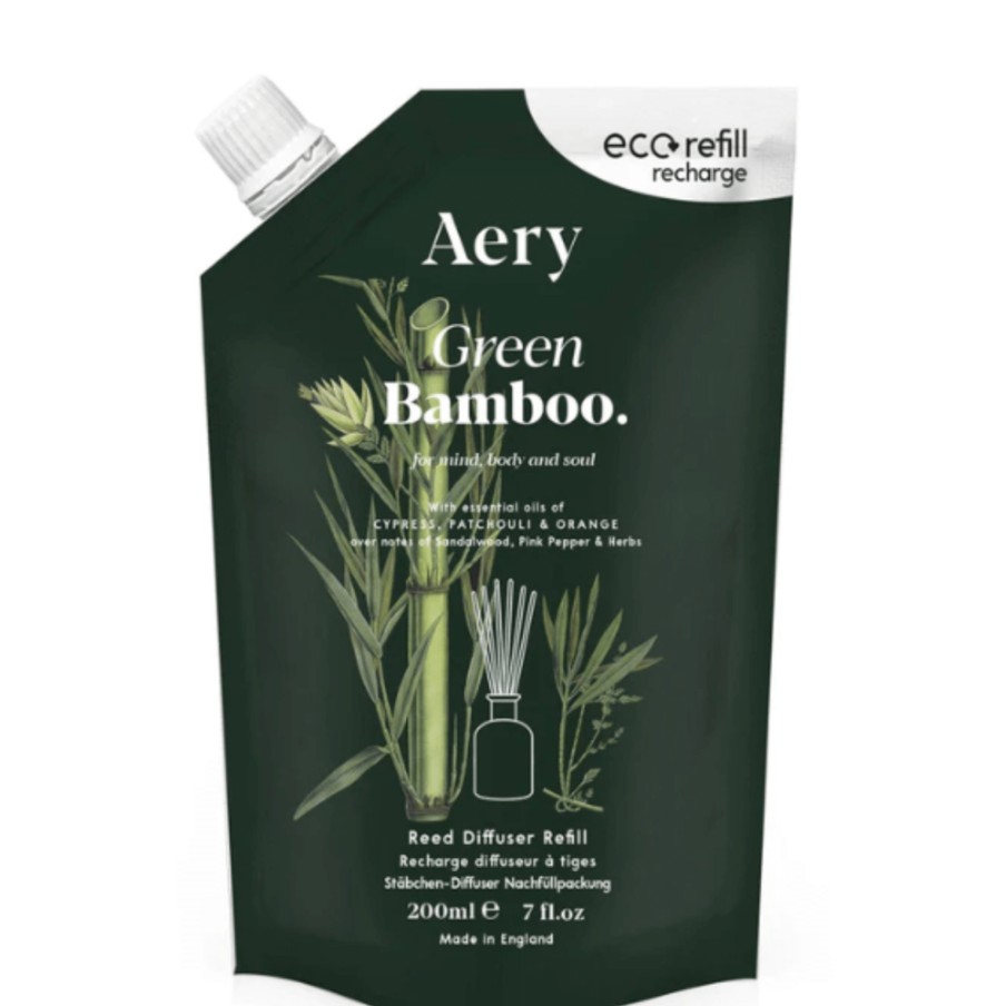 Aery Aery Green Bamboo Reed Diffuser Refill- Cypress, Patchouli & Orange Clearance