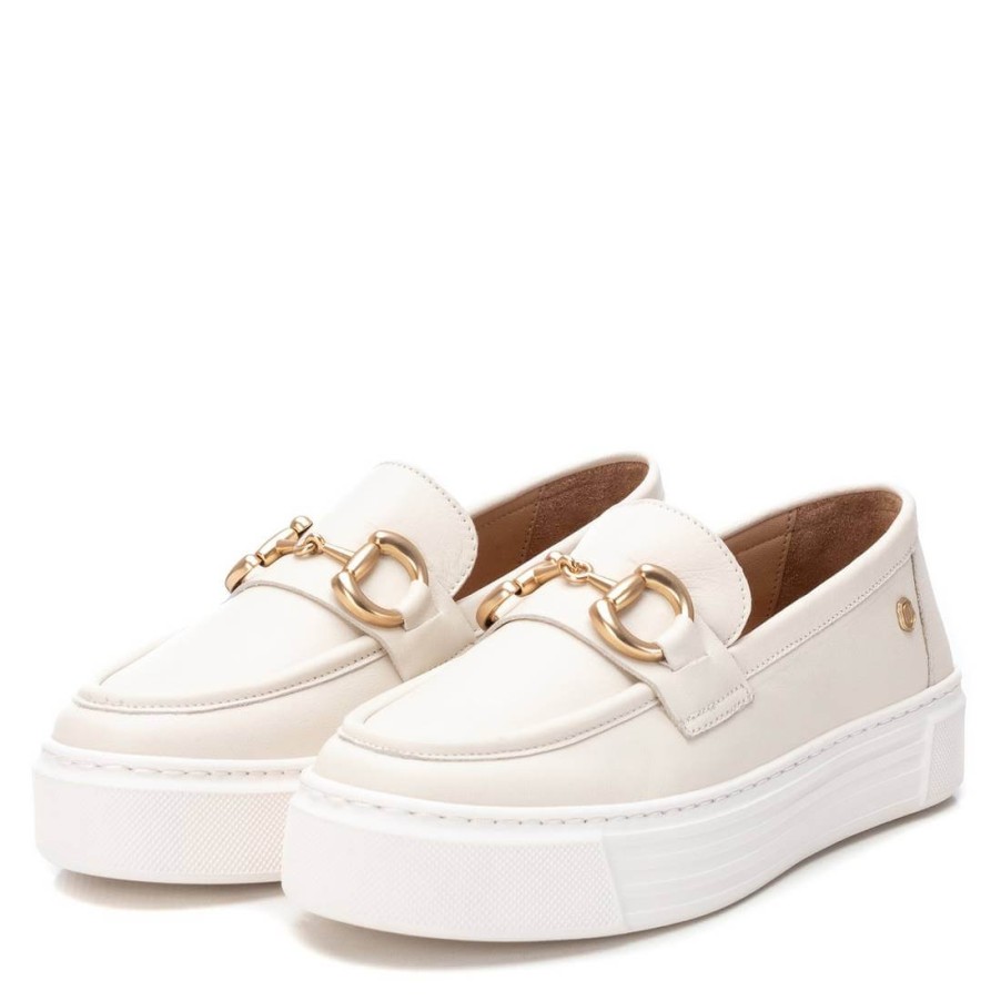 Carmela Carmela Soft Cream Leather Slip On Shoes Online