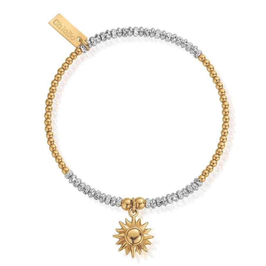 ChloBo Chlobo Sparkle Sun Bracelet - Gold & Silver Clearance