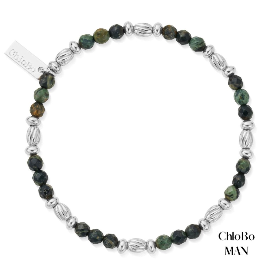 ChloBo MAN Chlobo Man - Kambaba Jasper Twisted Rice Bracelet Online