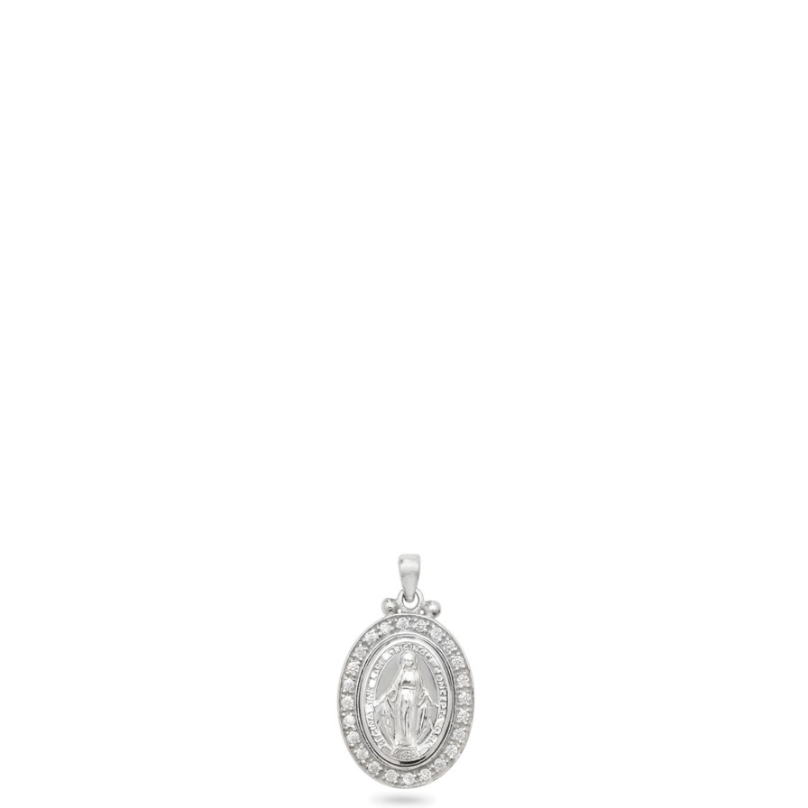 Bejeweled At Soul Kids Cz Miraculous Medal Necklace Clearance