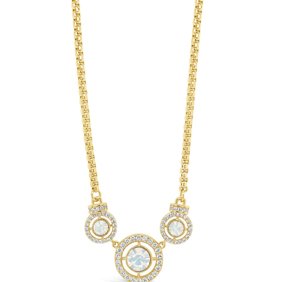 Absolute Absolute Gold & Opal Halo Faceted Necklace Best