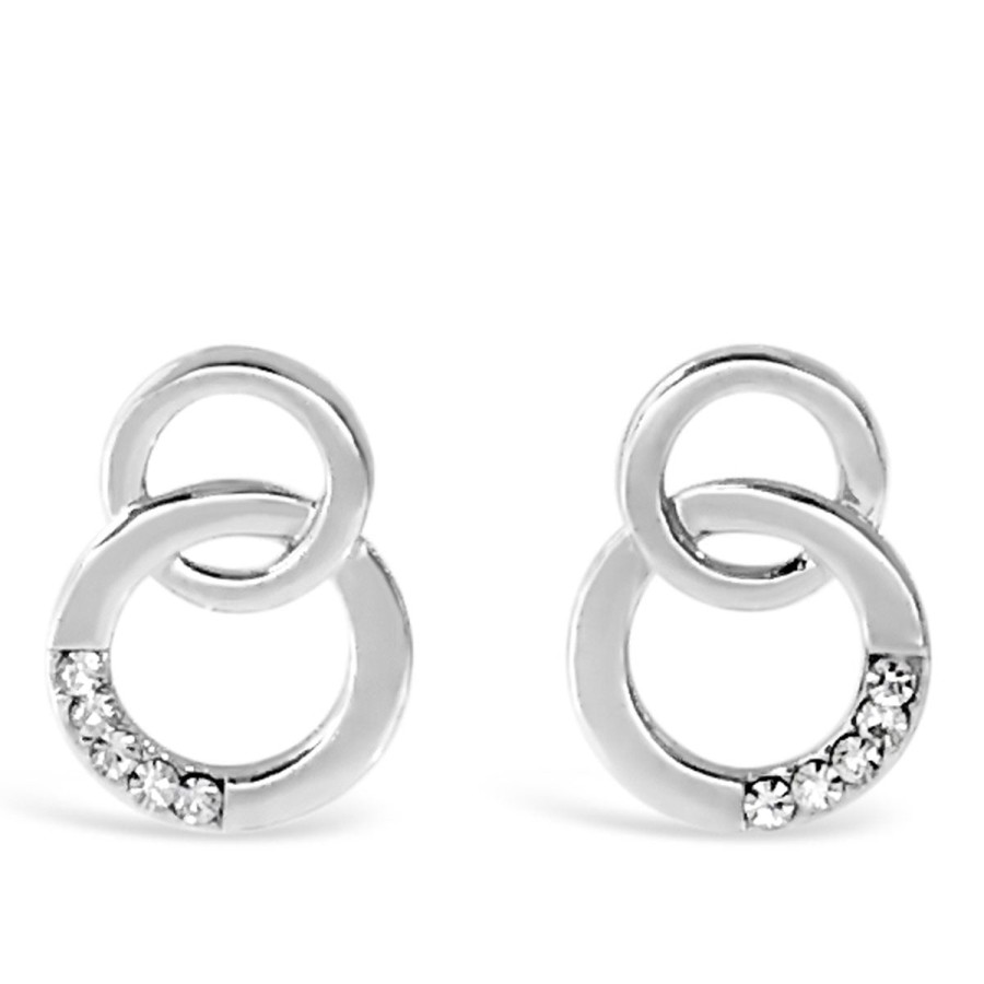 Absolute Absolute Silver Entwined Drop Earrings Wholesale