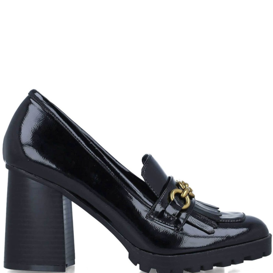 Menbur Menbur Black Block Heel Loafers Online