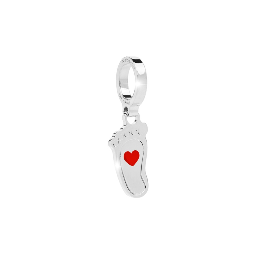 Rebecca My World Rebecca My World Silver Footprint Charm Hot