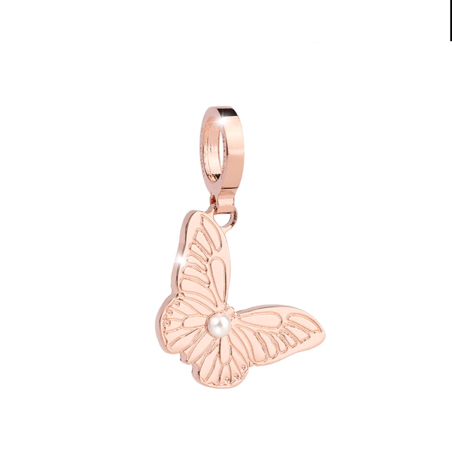 Rebecca My World Rebecca My World Rose Gold Butterfly/Pearl Charm Clearance