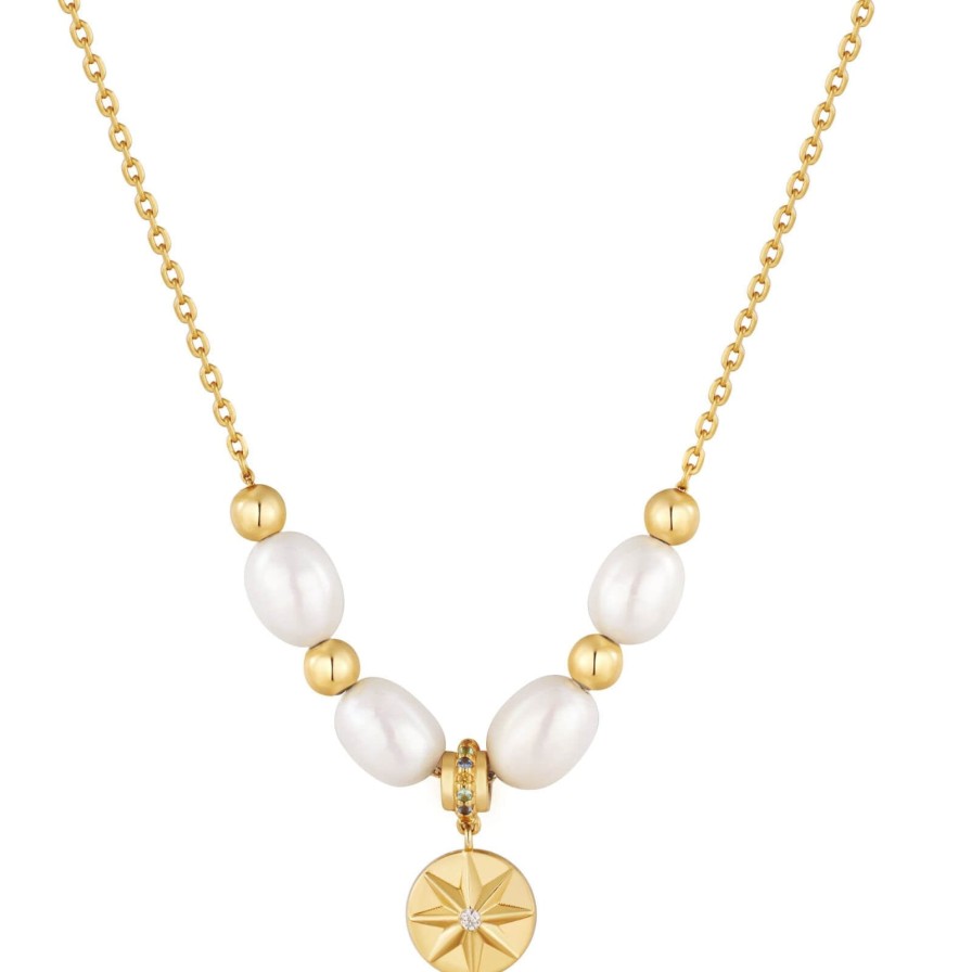 Ania Haie Ania Haie Modern Muse Gold Pearl Star Pendant Necklace Wholesale