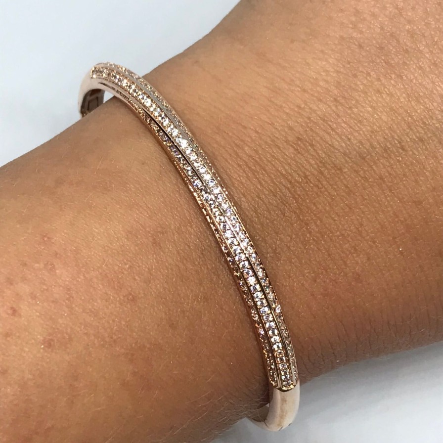 Absolute Absolute Rose Gold Twist Bangle Online