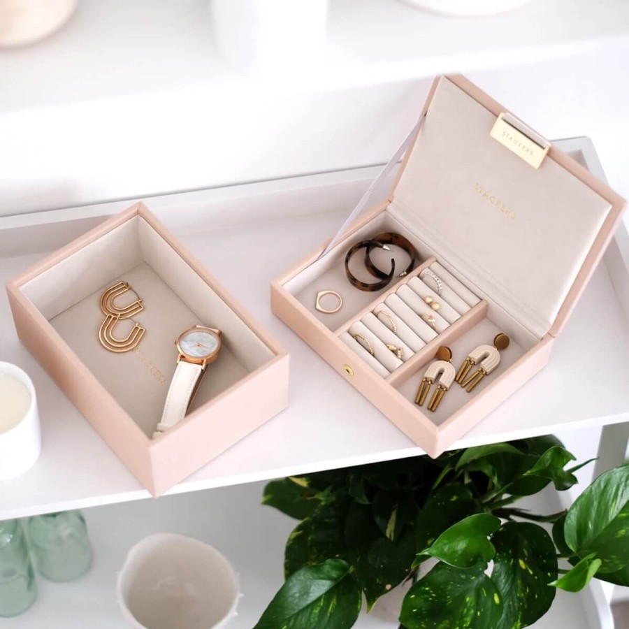 Stackers Stackers Mini Jewellery Box (Set) - Blush Pink Hot