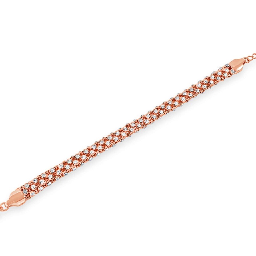 Absolute Absolute Rose Gold Crystal Bracelet Clearance