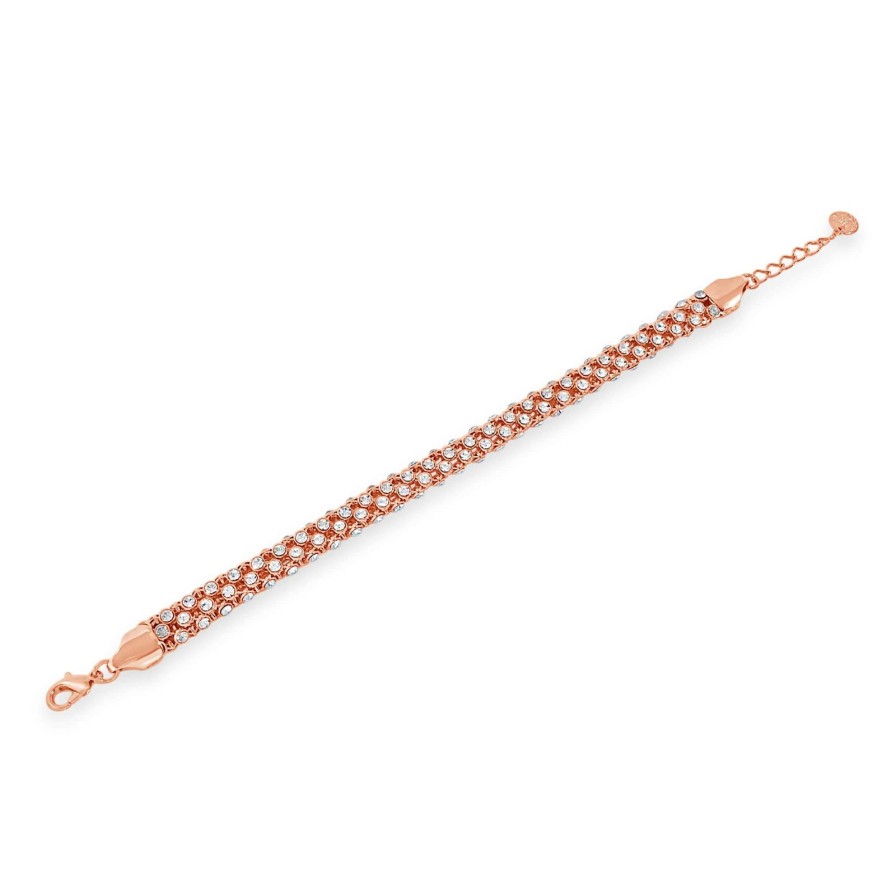 Absolute Absolute Rose Gold Crystal Bracelet Clearance