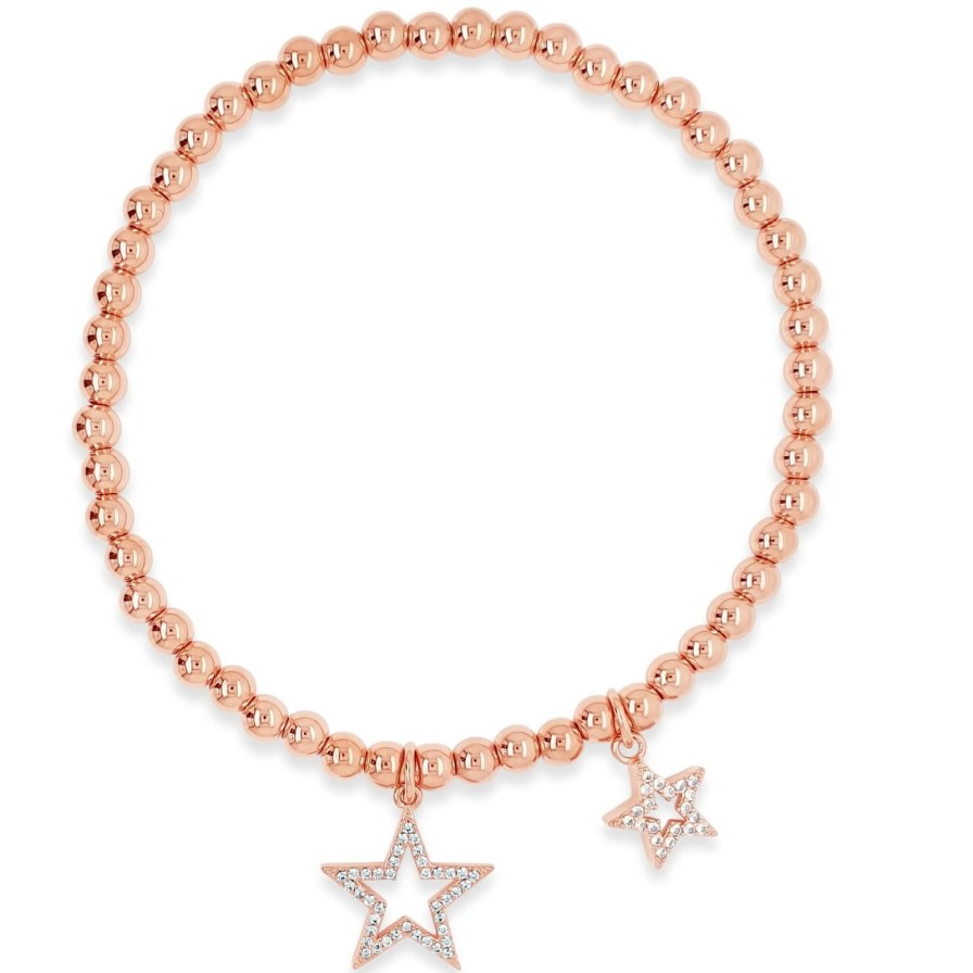 Absolute Absolute Rose Gold Double Star Bracelet Wholesale