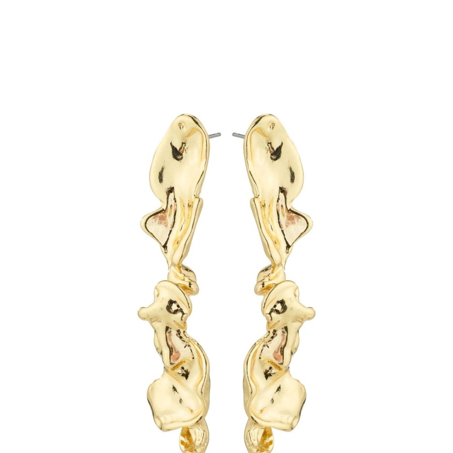 Pilgrim Pilgrim Pulse Statement Gold Earrings Hot