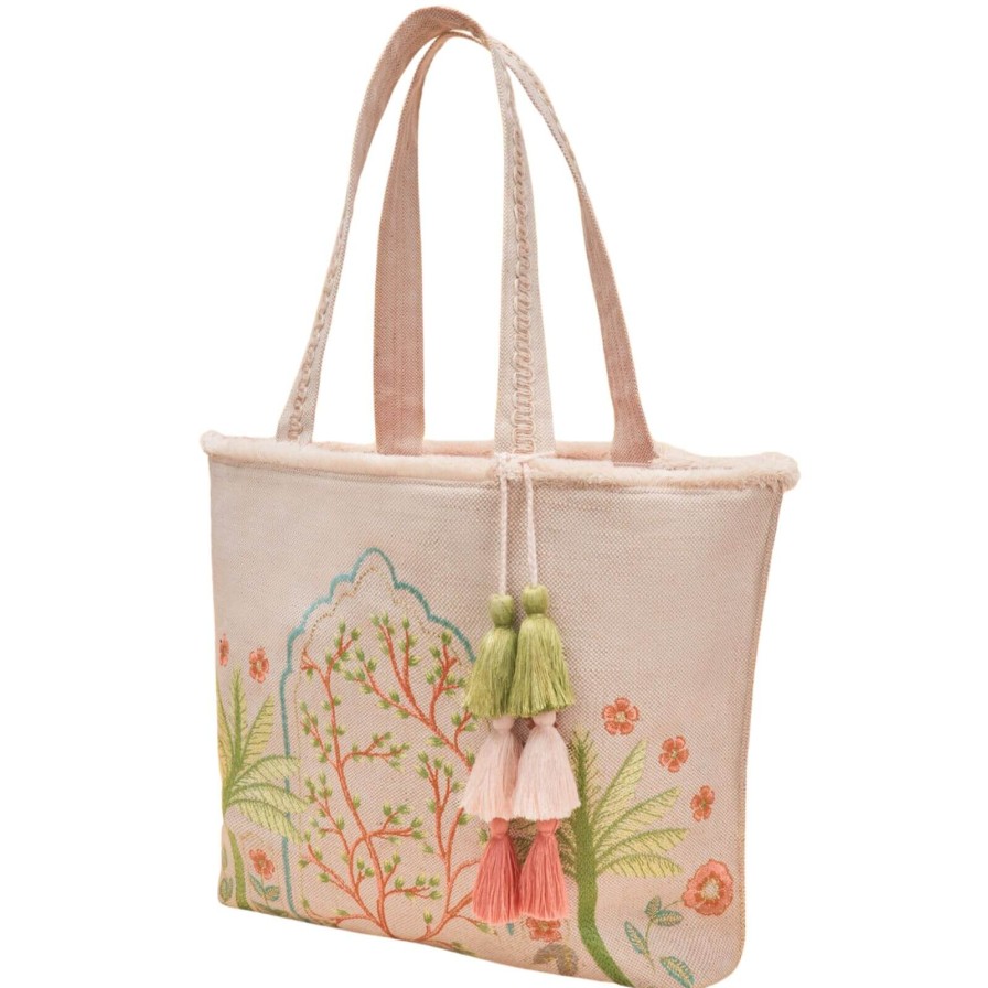 Powder Powder Jute Beach Tote Bag Clearance