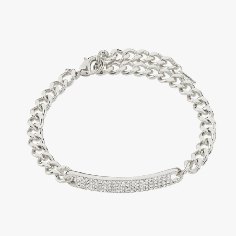 Pilgrim Pilgrim Heat Crystal Chain Silver Bracelet Online