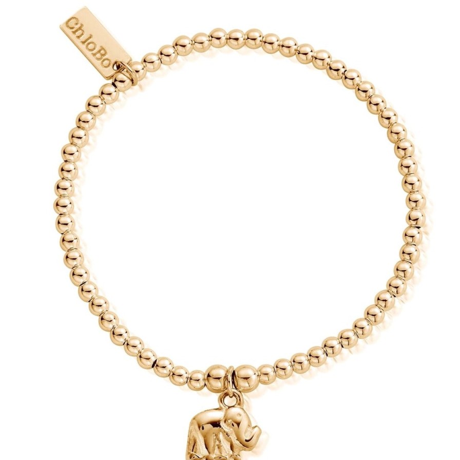 ChloBo Chlobo Cuties Cute Charm Elephant Bracelet - Gold Clearance