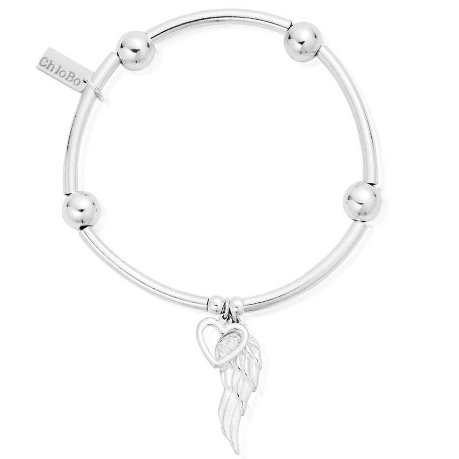 ChloBo Chlobo Noodle Ball Open Heart & Angel Wing Bracelet Best