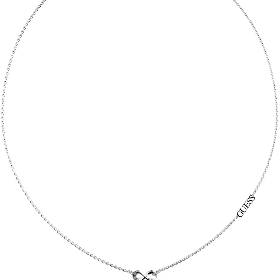 Guess Guess Endless Dream Silver Infinity Logo Necklace Clearance