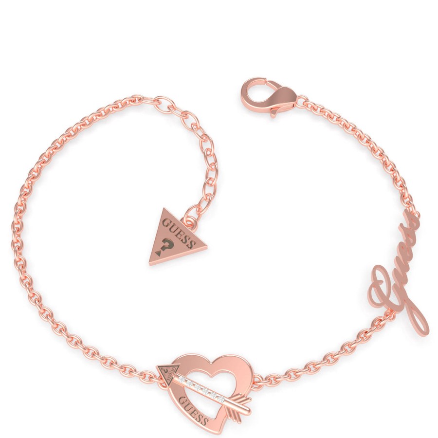 Guess Guess Across My Heart Rose Gold Bracelet Clearance