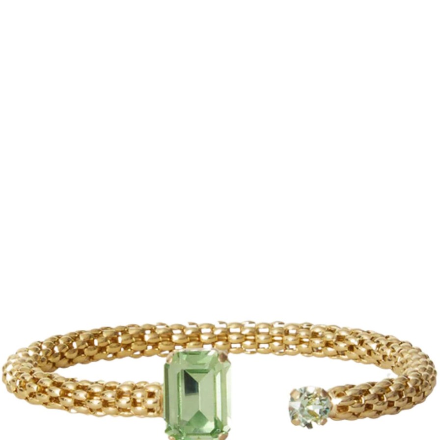 Caroline Svedbom Caroline Svedbom Gold Daria Rope Bangle - Peridot Chrysolite Clearance