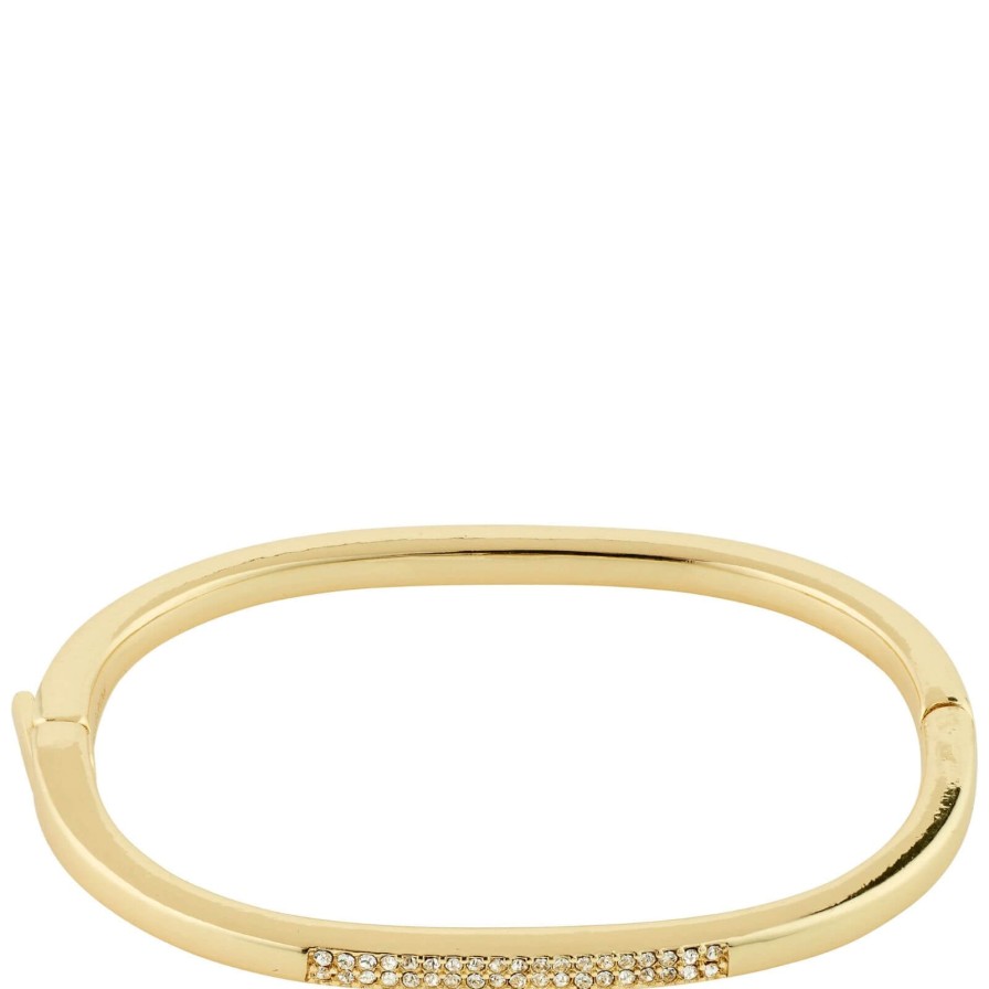 Pilgrim Pilgrim Star Gold Clear Crystal Oval Bangle Best