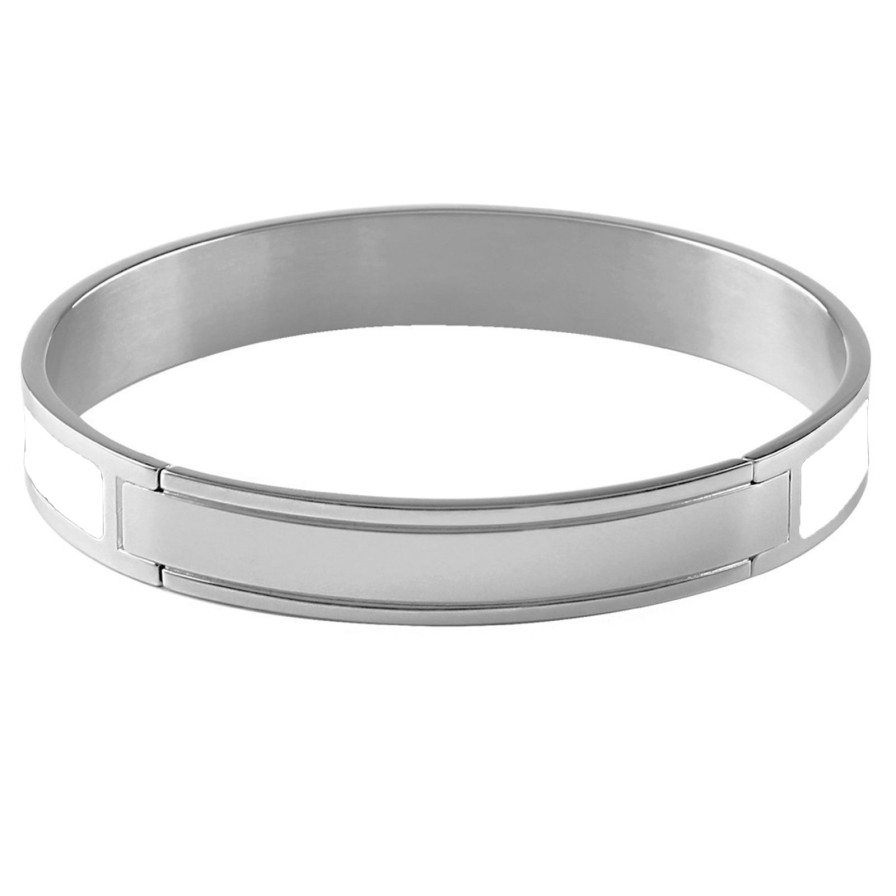 Dyrberg Kern Dyrberg Kern Pennika Silver Bangle - White Hot