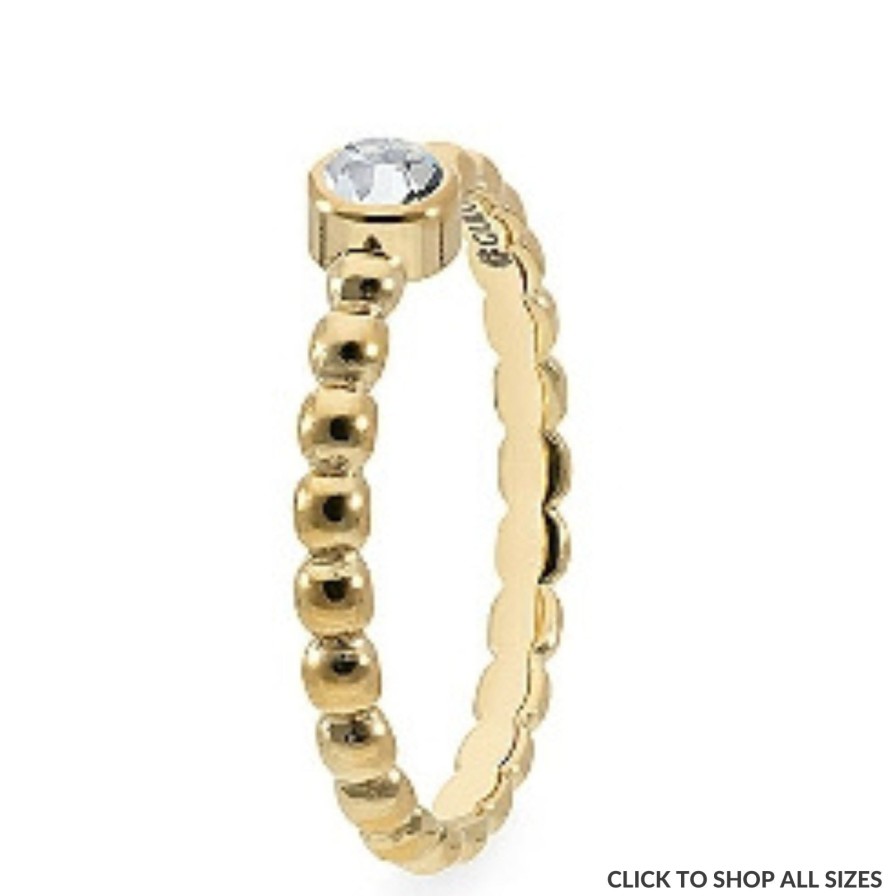 Qudo Qudo Matino Deluxe Gold Ring - Clear Crystal Clearance