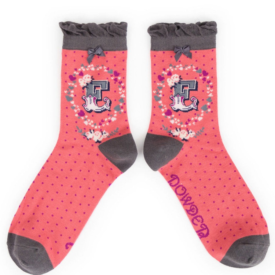 Powder Powder Initial E Ankle Socks Online