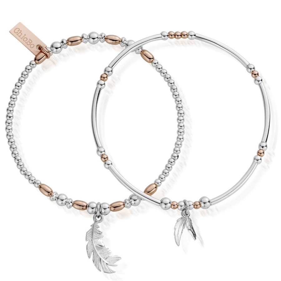 ChloBo Chlobo Strength & Courage Bracelet Set - Two Tone Clearance