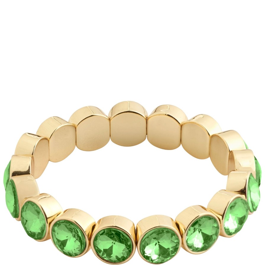 Pilgrim Pilgrim Callie Gold Green Crystal Bracelet New