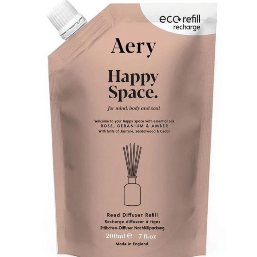 Aery Aery Happy Space Reed Diffuser Refill - Rose Geranium & Amber Clearance