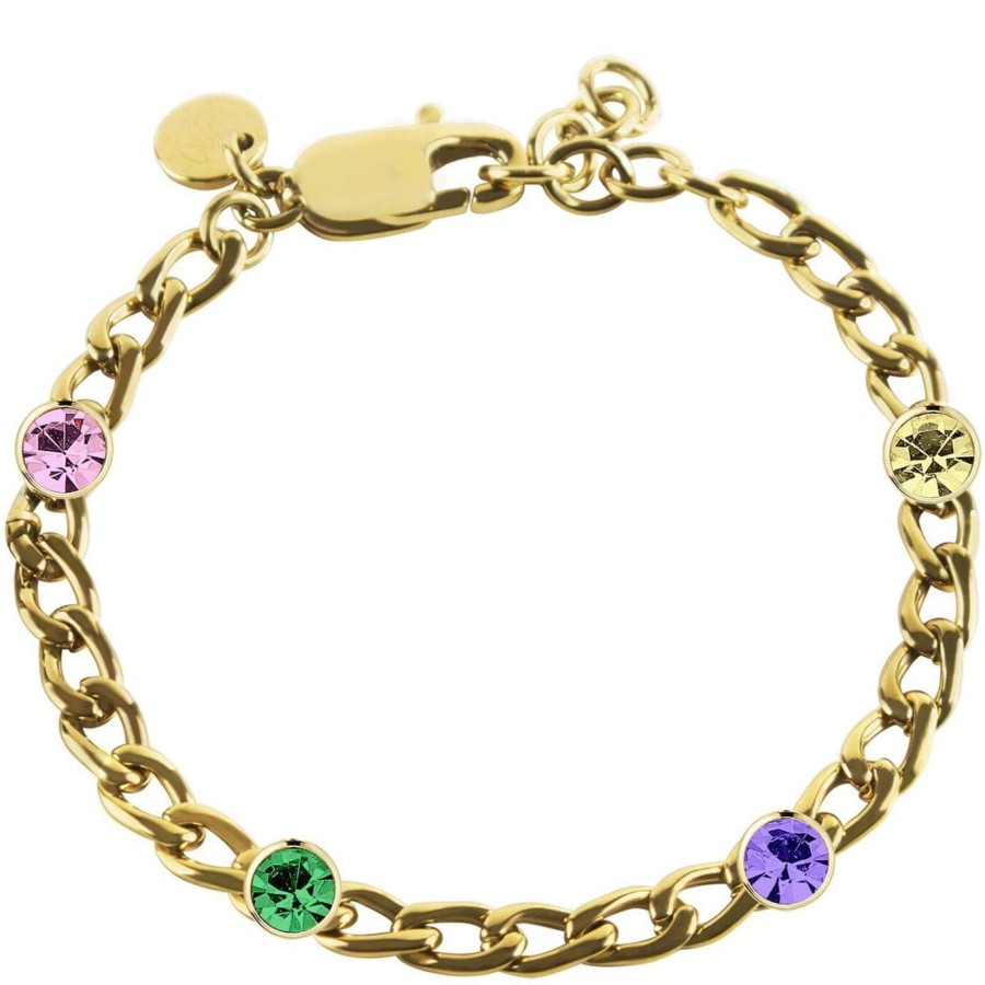 Dyrberg Kern Dyrberg Kern Agnese Gold Curb Chain Bracelet - Rainbow Best