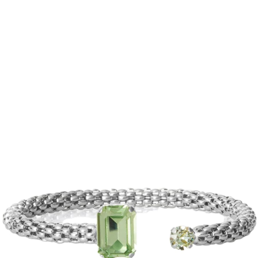 Caroline Svedbom Caroline Svedbom Silver Daria Rope Bangle - Peridot Chrysolite Online