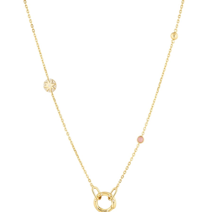 Ania Haie Pop Charm Ania Haie Pop Charms Gold Rose Quartz Charm Connector Necklace Best