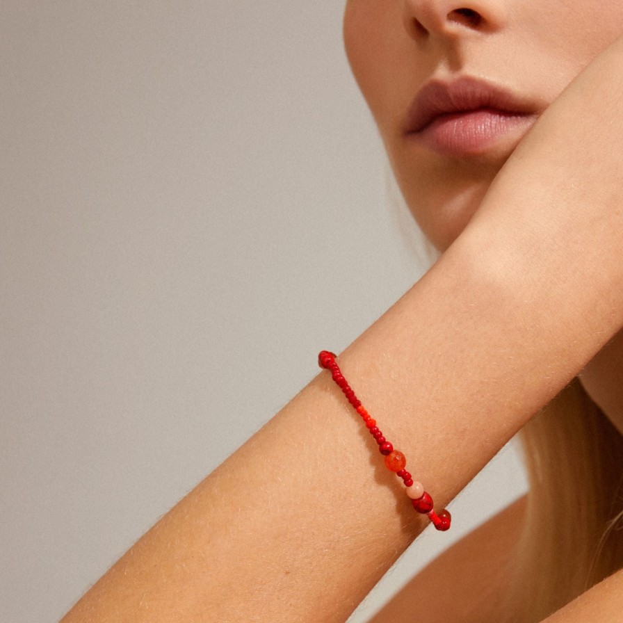 Pilgrim Pilgrim Indiana Bead Bracelet - Red Online