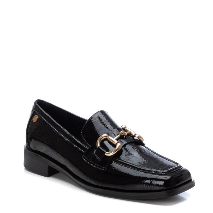 Carmela Carmela Black Patent Leather Square Toe Loafers Online