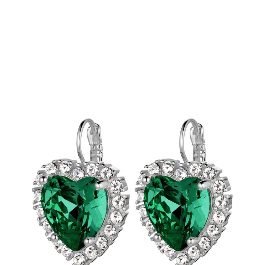 Dyrberg Kern Dyrberg Kern Felicia Silver Earrings - Emerald Green Best