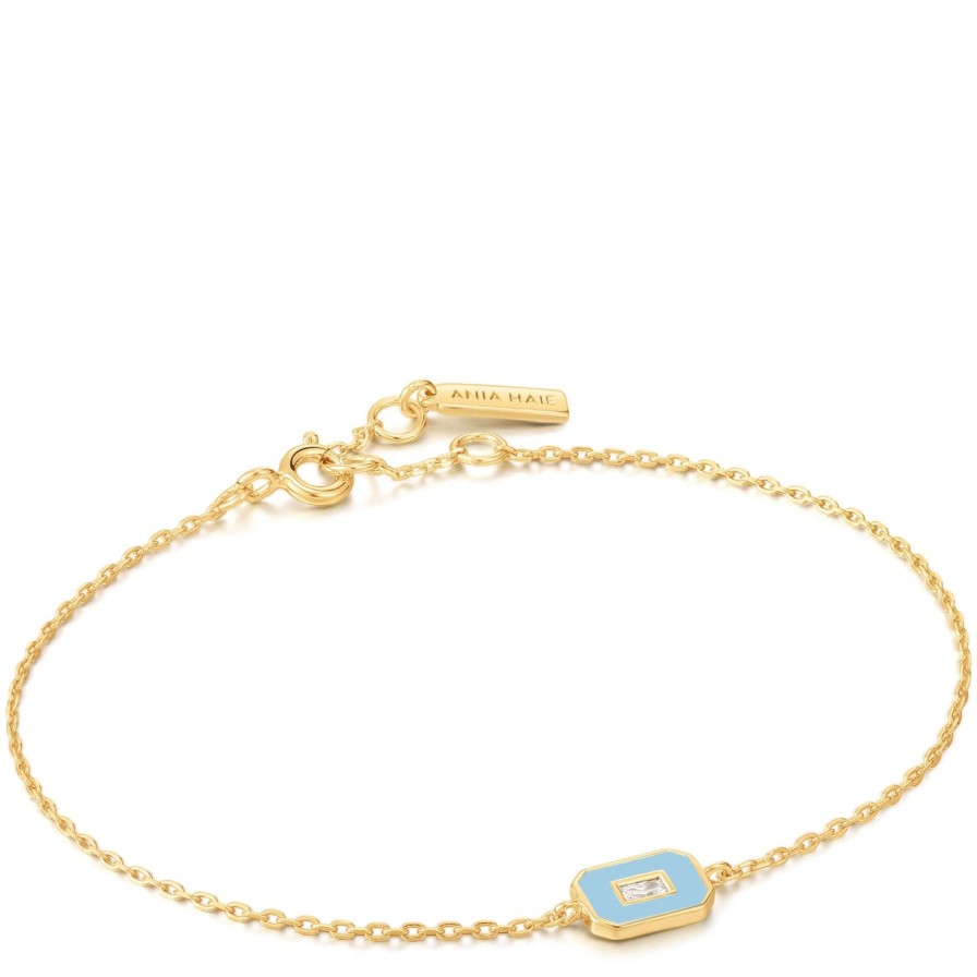 Ania Haie Ania Haie Bright Future Blue Enamel Gold Bracelet Best