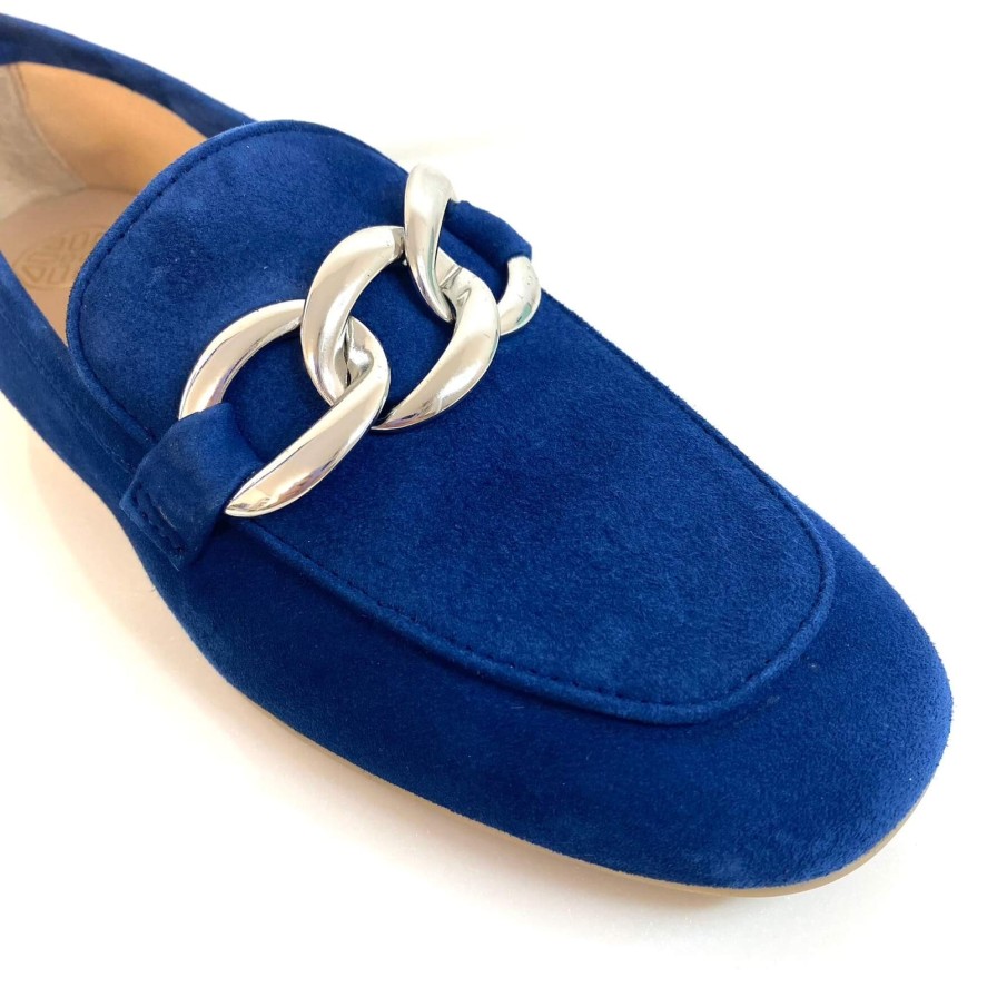 Unisa Unisa Buyo Navy Suede Leather Loafers Hot