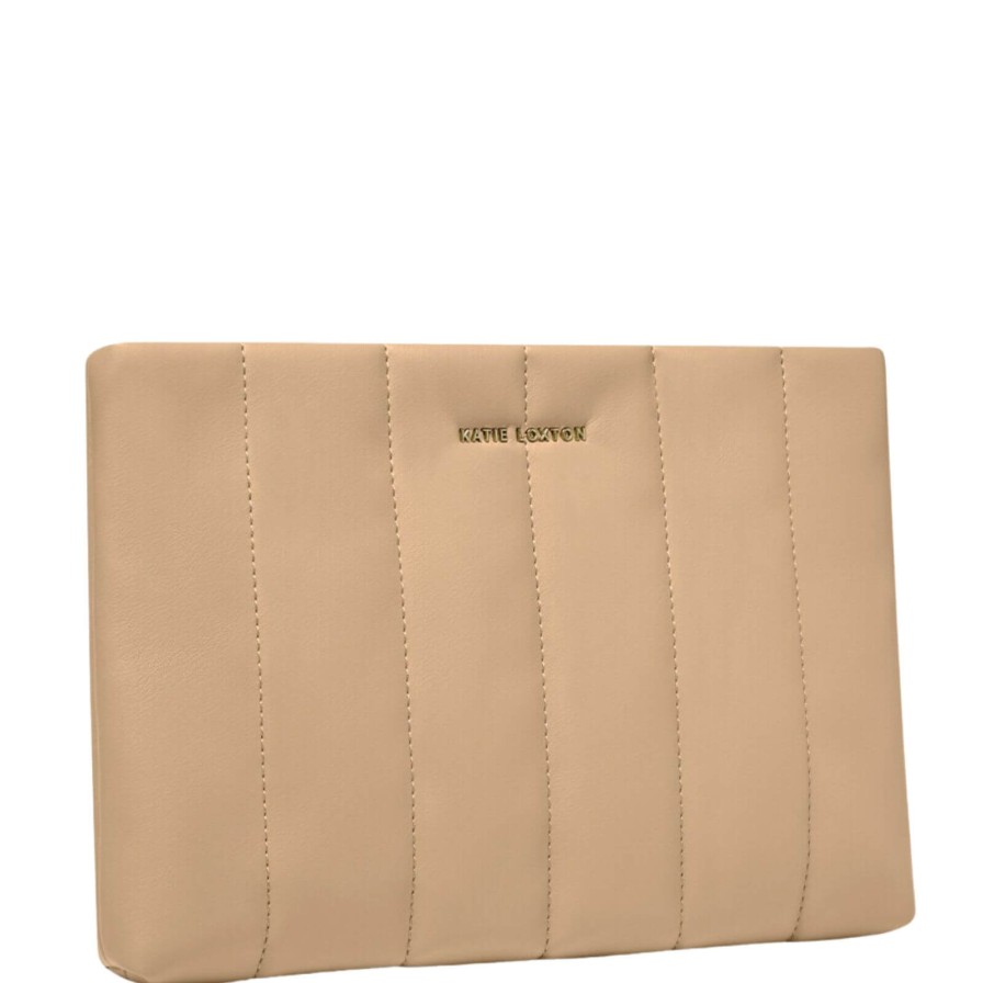 Katie Loxton Katie Loxton Kendra Quilted Clutch Bag - Soft Tan New